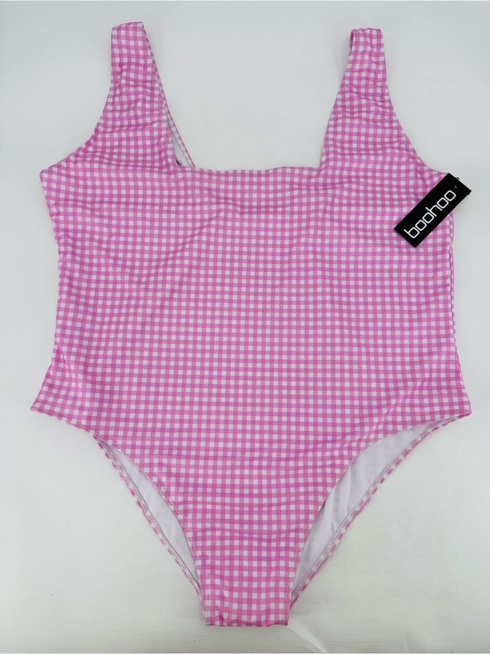 Boohoo NEW Cottagecore Prairie Farmhouse Gingham One Piece Swimsuit NWT Size 28